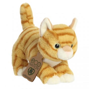 AURORA Eco Nation Plīša rotaļlieta Orandžais kaķis, 15 cm