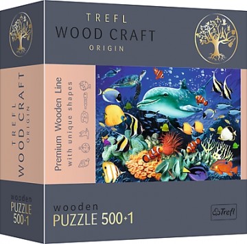 Trefl Puzzles TREFL Koka puzle - Jūras dzīve, 500gb