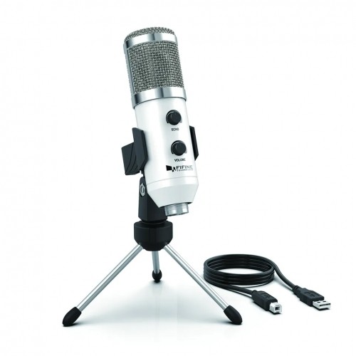 Fifine K056A mikrofons spēlēm | podkāsti | straumes | statīvs | balts image 1
