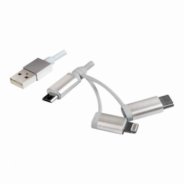 USB Kabelis LogiLink Sudrabains 1 m
