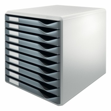 Modular Filing Cabinet Leitz Form Set 10 ящиков Серый полистирол (28,5 x 29 x 35,5 cm)