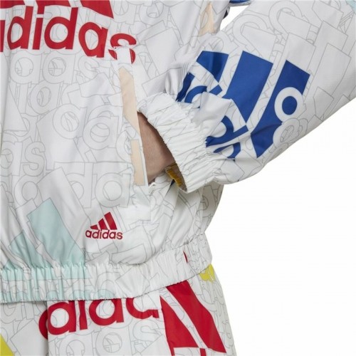 Sieviešu Sporta Jaka Adidas Essentials Multi-Colored Logo Balts image 3