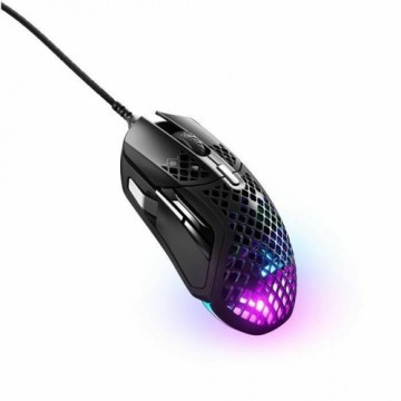 Мышь SteelSeries Aerox 5 Чёрный Гейминг LED-Свет рубчатый
