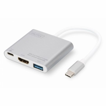 USB-разветвитель Digitus DA-70838-1 Серый Ultra HD 4K