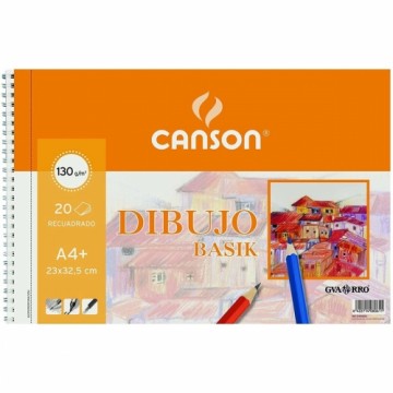 Drawing pad Canson Basik микроперфорированная 130 g 20 Листья 10 штук Спираль (23 x 32,5 cm)