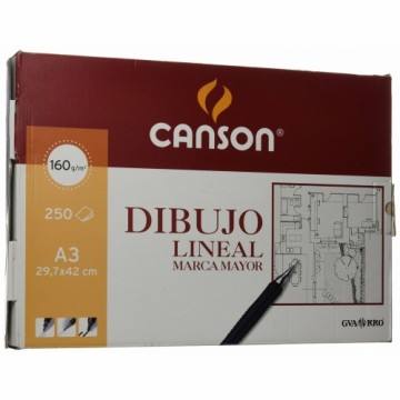 Zīmēšanas papīrs Canson Basik Balts A3 160 g 250 Loksnes