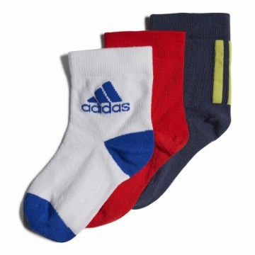 Sporta Zeķītes Adidas Multi Sarkans Zils 3 pāri Balts