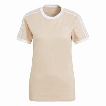 Sieviešu Krekls ar Īsām Piedurknēm Adidas Classics 3 Stripes Bēšs