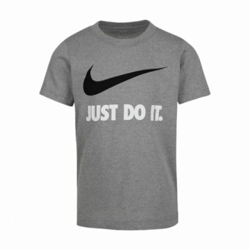 Krekls ar Īsām Piedurknēm Bērniem Nike NKB Swoosh Tumši pelēks