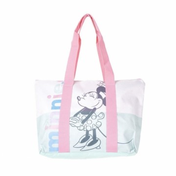 Пляжная сумка Minnie Mouse Розовый Зеленый (47 x 33 x 15 cm)