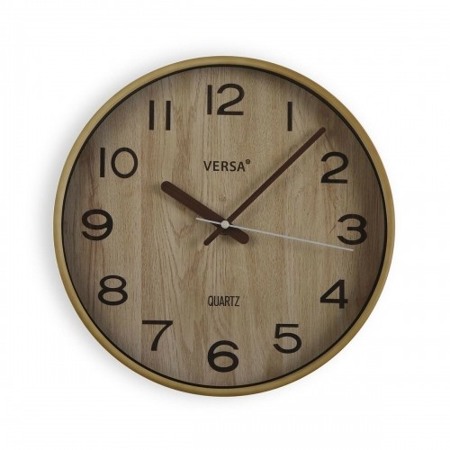 Sienas pulkstenis Versa Gaiši brūns Plastmasa (4,8 x 31 x 31 cm) image 1