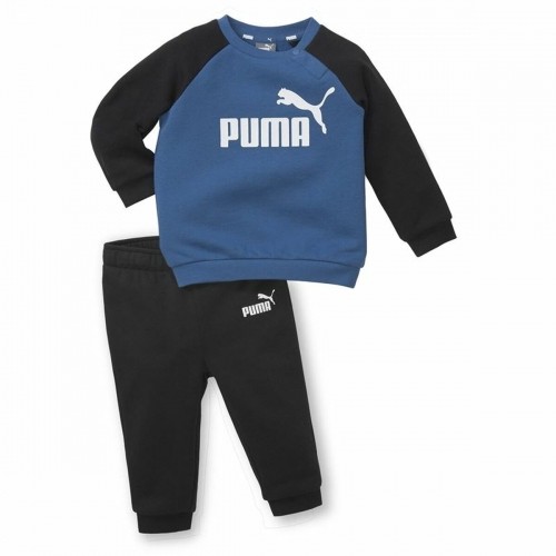 Детский спортивных костюм Puma Minicats Essentials Raglan Чёрный Синий image 1