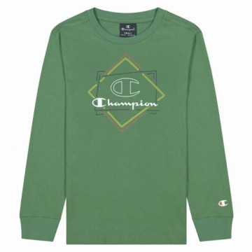 Bērnu Garpiedurkņu T-krekls Champion Athletic Crewneck  Zaļš