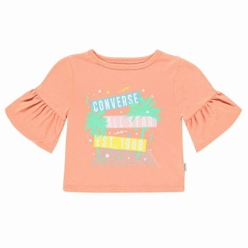 Krekls ar Īsām Piedurknēm Bērniem Converse  Ruffle  Laša krāsas