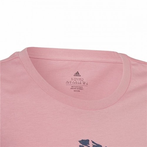 Krekls ar Īsām Piedurknēm Bērniem Adidas  Graphic  Rozā image 5