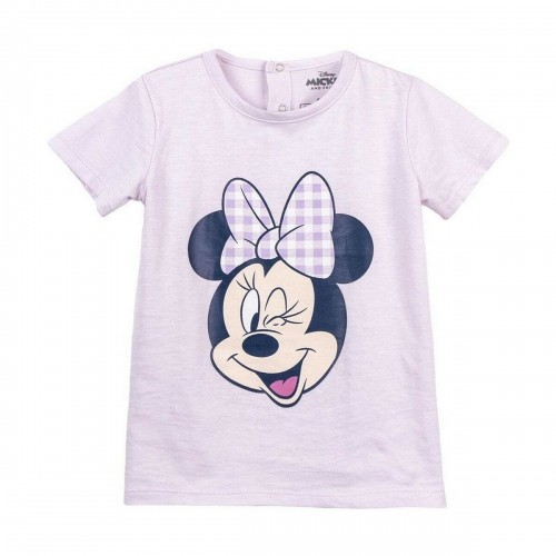 Krekls ar Īsām Piedurknēm Bērniem Minnie Mouse Violets image 1