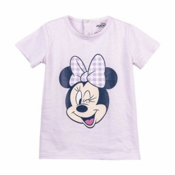 Krekls ar Īsām Piedurknēm Bērniem Minnie Mouse Violets