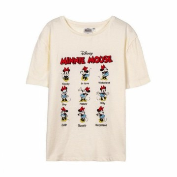 Krekls ar Īsām Piedurknēm Bērniem Minnie Mouse Bēšs