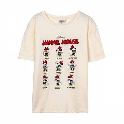 Krekls ar Īsām Piedurknēm Bērniem Minnie Mouse Bēšs image 1
