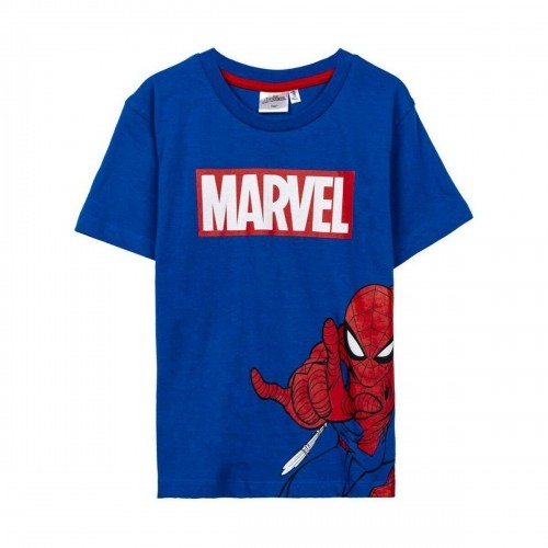 Krekls ar Īsām Piedurknēm Bērniem Spiderman Bērnu Zils image 1