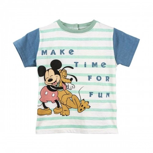 Krekls ar Īsām Piedurknēm Mickey Mouse Bērnu Daudzkrāsains image 1