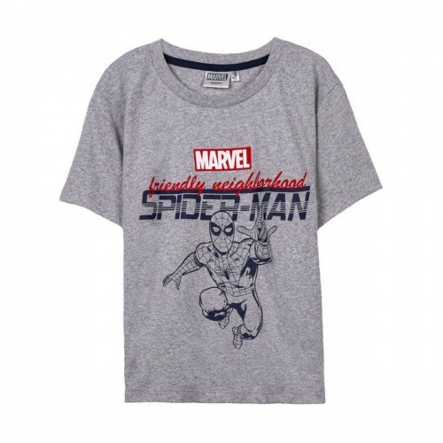 Krekls ar Īsām Piedurknēm Spiderman Bērnu Pelēks image 1