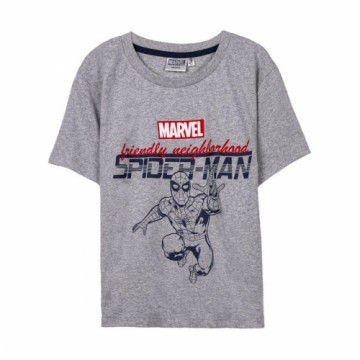 Krekls ar Īsām Piedurknēm Spiderman Bērnu Pelēks