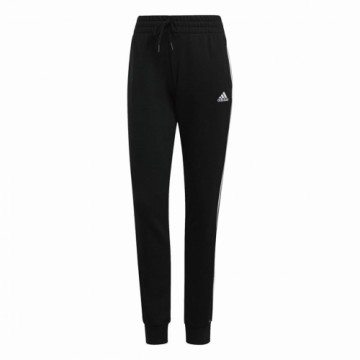 Garās sporta bikses Adidas Essentials French Terry 3 Stripes Dāma Melns