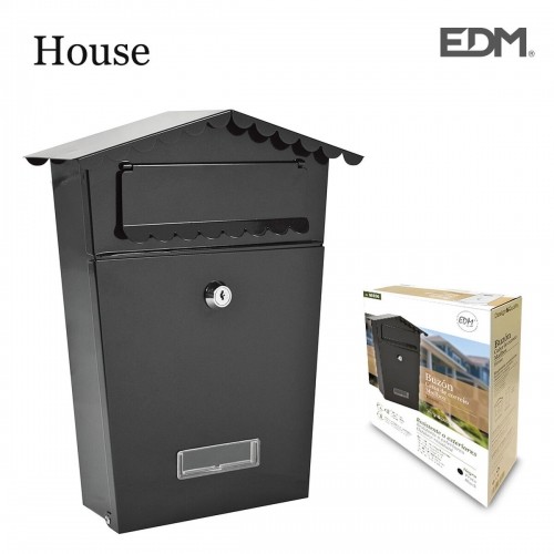 Pastkaste EDM House Melns Tērauds (21 x 6 x 30 cm) image 2