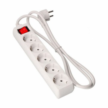 Strāvas virtene - 5 ligzdas ar Slēdzi EDM Schuko (3 m)