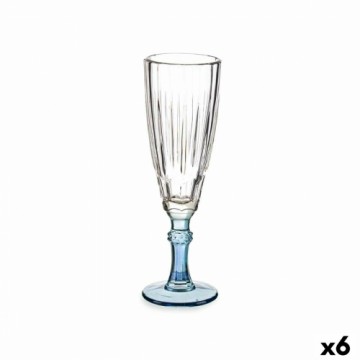 Vivalto Бокал для шампанского Exotic Стеклянный Синий 6 штук (170 ml)