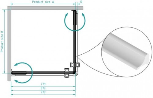 Brasta Glass Dušas kabīne LIEPA 80x80 Tonēts pelēks vai brūns image 2