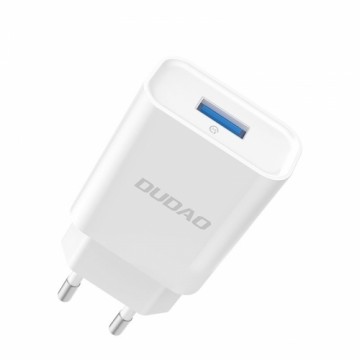 Dudao Home Travel EU Adapter USB Wall Charger 5V|2.4A QC3.0 Quick Charge 3.0 white (A3EU white)