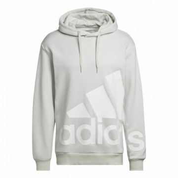 Vīriešu Sporta Krekls ar Kapuci Adidas Essentials Giant Logo Pelēks