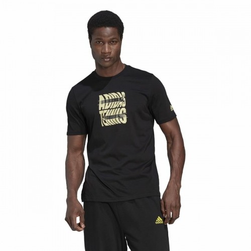 Vīriešu Krekls ar Īsām Piedurknēm Adidas WMB In Graphic Melns image 1