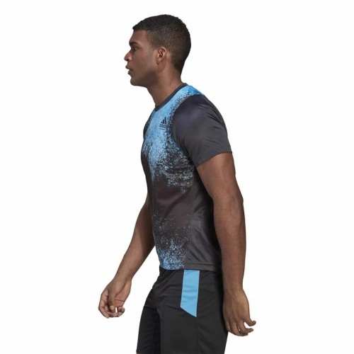 Vīriešu Krekls ar Īsām Piedurknēm Adidas Melns image 3