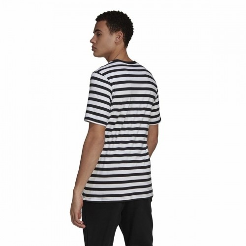 t-krekls  Essentials Stripey  Adidas Embroidered Logo Melns image 3