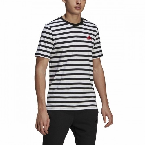 t-krekls  Essentials Stripey  Adidas Embroidered Logo Melns image 5