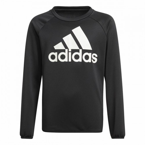 Bērnu Sporta Krekls bez Kapuča Adidas Designed To Move Big Logo Melns image 1