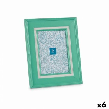 Gift Decor Фото рамка Стеклянный Зеленый Пластик (6 штук) (2 x 26 x 21 cm)