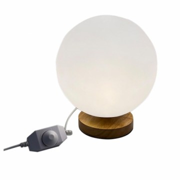 Galda lampa DKD Home Decor Dabisks Koks Polietilēns Alumīnijs Balts (20 x 20 x 23 cm)