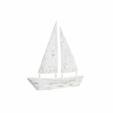 Декоративная фигура DKD Home Decor Натуральный Бежевый Белый Древесина манго Моряк парусное судно (36 x 4 x 47 cm)