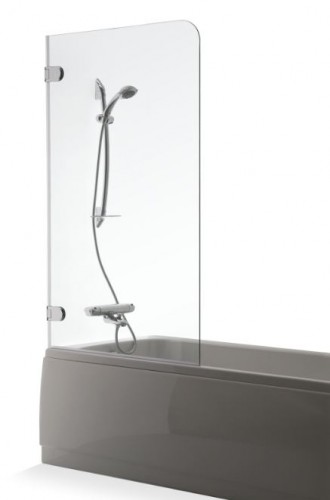Brasta Glass Шторка для ванны MEDA 90 Тонированный серый или коричневый image 1