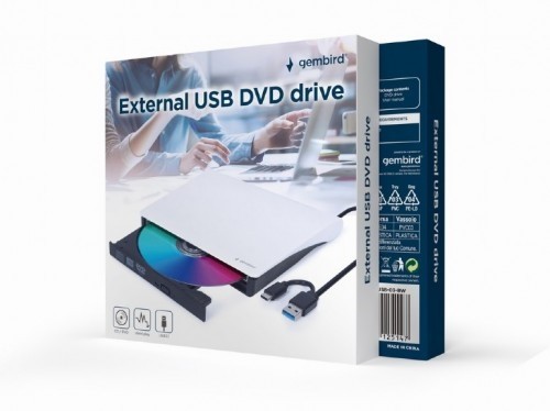 Gembird External DVD-RW DVD-USB-03-BW black-white image 2