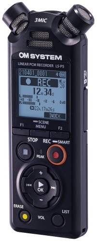 Olympus  
         
       Linear PCM Recorder LS-P5 Rechargeable, Microphone connection, Stereo, FLAC / PCM (WAV) / MP3, Black, MP3 playback, 59 Hrs 35 min image 1