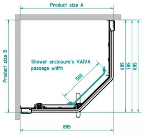 Brasta Glass Dušas kabīne VAIVA 90x90 Tonēts pelēks vai brūns	 image 2