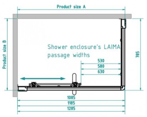 Brasta Glass Dušas kabīne LAIMA 110x80 Caurspīdīgs  image 2