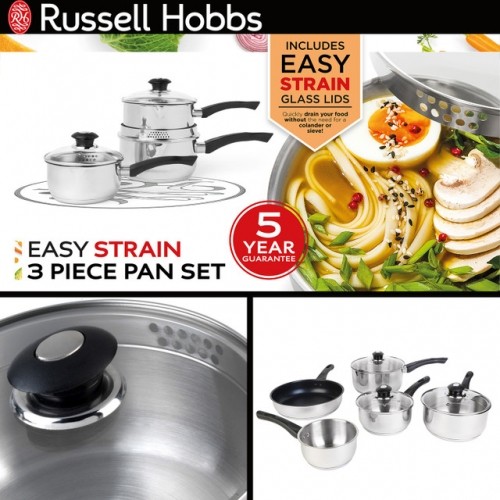 Russell Hobbs RH00542EU7 Easy Strain Pan Set 3pcs image 3