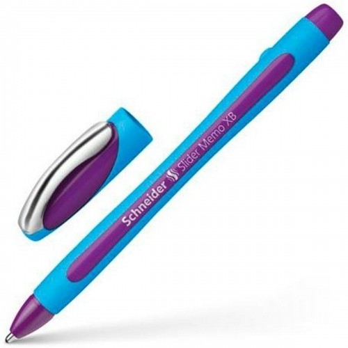 Pildspalva Schneider Slider Memo XB Violets Gumijas 10 gb. image 2