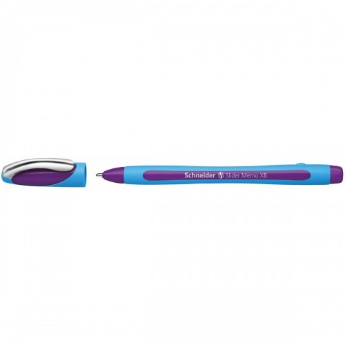 Pildspalva Schneider Slider Memo XB Violets Gumijas 10 gb. image 3